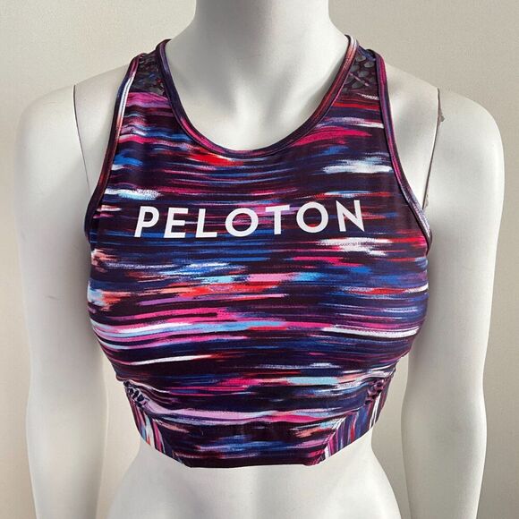 Peloton Sports Bra Printed Melody High Neck Crop Top Breathable XS - Picture 5 of 9